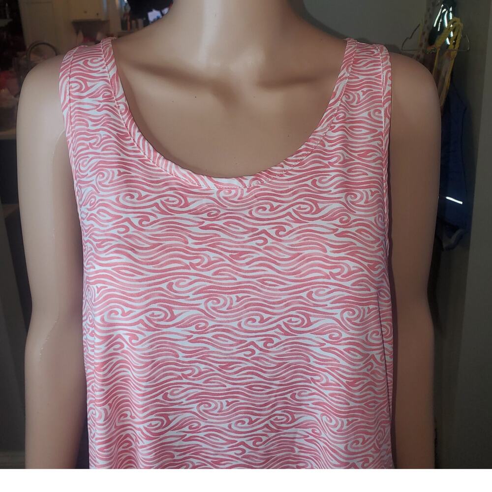 Southern Tide Willa Racing Waves UPF Performance Dress Rosewood Red Size L - Picture 3 of 8